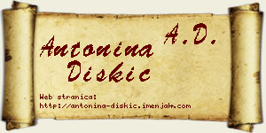 Antonina Diskić vizit kartica